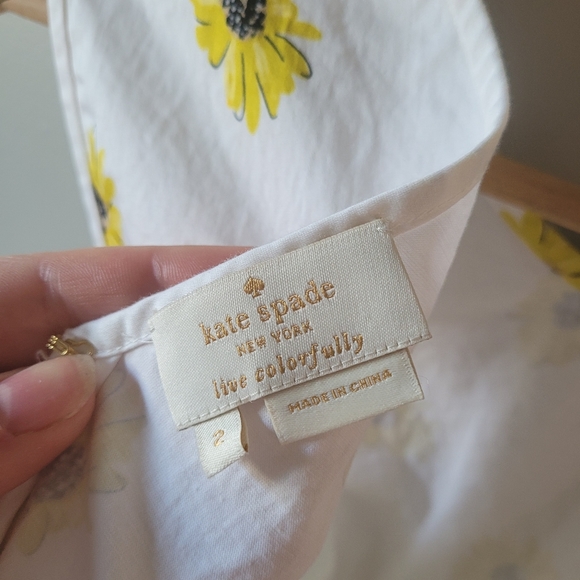 Kate Spade daisy dot bow peplum top - Picture 5 of 11